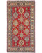 4x7 Red Kuba Afghan Hand Knotted Wool Area Rug